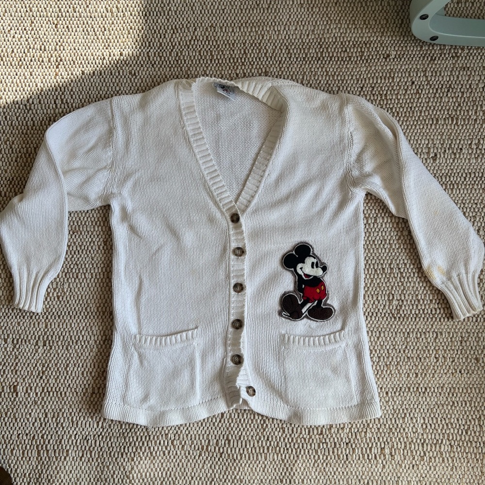 Vintage Mickey Mouse Disney cardigan sweater cotton